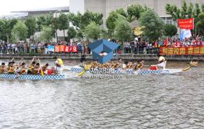 上海第二工业大学龙舟比赛河道